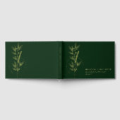Echte Folie Elegante Groene Boho Floral Wedding Gastenboek (Volledig)