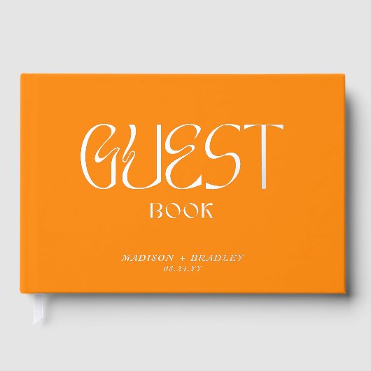 Echte Folie Elegante Kalligrafie Script Wedding Gastenboek (Voorkant)