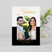 Echte Folie Elegante Vlinderfoto Dank u kaart (Staand Voorkant)