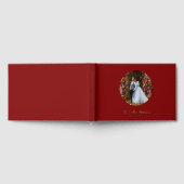 Echte Folie Foto Eenvoudige Gepersonaliseerde Rode Gastenboek (Volledig)