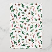 Echte Folie, gehuwd en prettige kerstfeestdag foto Folie Feestdagenkaart (Achterkant)