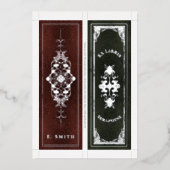 Echte Folie Gepersonaliseerde Naam 2 Boekleggers P Feestdagenkaart (Voorkant)