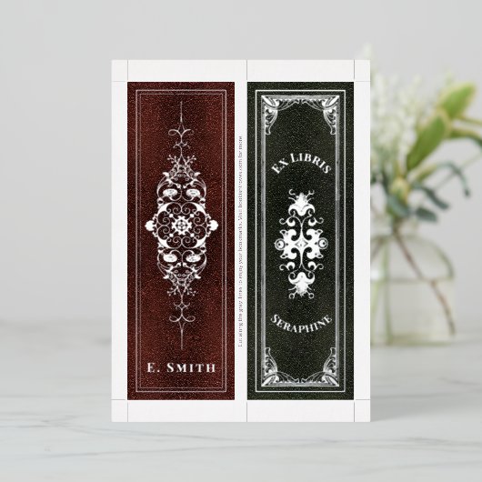 Echte Folie Gepersonaliseerde Naam 2 Boekleggers P Feestdagenkaart (Staand Voorkant)