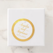 ECHTE FOLIE Goud of Zilver Dank u Bruiloft Bedankjes Labels (Met doos)