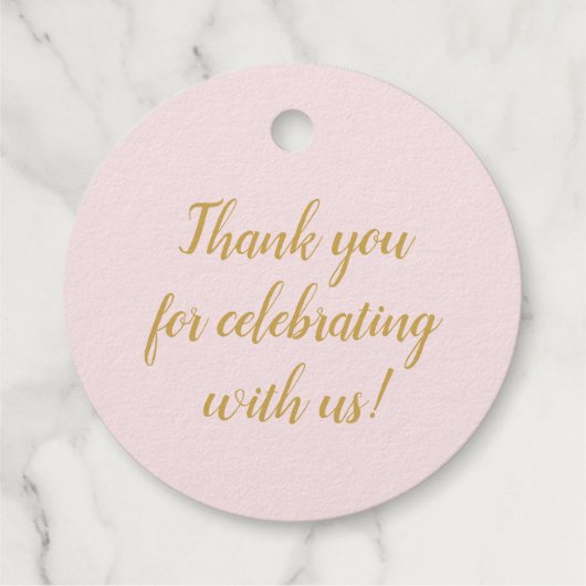 ECHTE FOLIE Goud of Zilver Dank u Bruiloft Bedankjes Labels (Achterkant)