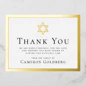 Echte folie grens joodse sympathie bedankkaart folie uitnodiging briefkaart (Voorkant)