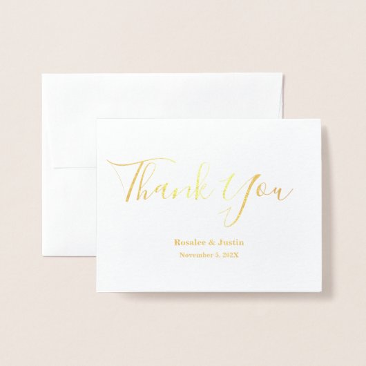 Echte Folie Hartelijk dank Folie Kaarten (Voorkant met envelop)