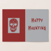 Echte Folie Haunting Halloween Skeleton Skull Kaar Folie Kaarten (Binnen)