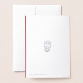 Echte Folie Haunting Halloween Skeleton Skull Kaar Kaarten (Met envelop)
