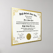 Echte folie High School Diploma, GED, homeschool p Afdrukken (Laagn)