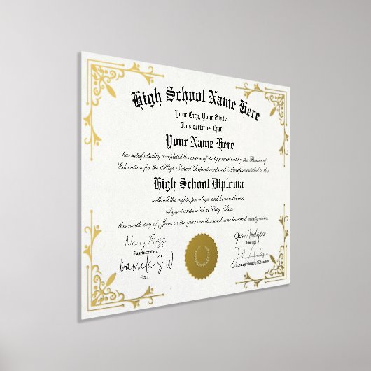 Echte folie Home School Afstuderen Diploma homesch Folie Afdrukken (Laagn)