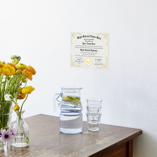 Echte folie Home School Afstuderen Diploma homesch Folie Afdrukken (Laag (Keuken))