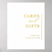 Echte Folie Kaarten en cadeaubonnen met een minima Folie Afdrukken (Voorkant)