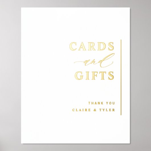 Echte Folie Kaarten en cadeaubonnen met een minima Folie Afdrukken (Voorkant)