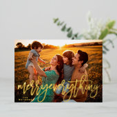 ECHTE FOLIE kerstfeest Alles foto Folie Feestdagenkaart (Staand Voorkant)