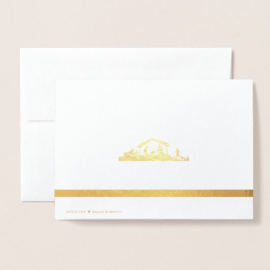 Echte Folie Kerstfeest Kaart (Met envelop)