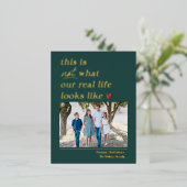 Echte Folie kerstfeestdag foto Briefkaart (Staand Voorkant)