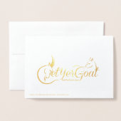 Echte Folie kerstgeiten in de winter Folie Kaarten (Met envelop)