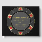 Echte Folie Las Vegas Poker Chip Bachelorette Part Gastenboek (Voorkant)