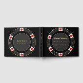 Echte Folie Luxe Poker Chip Casino Bachelorfeest Gastenboek (Volledig)