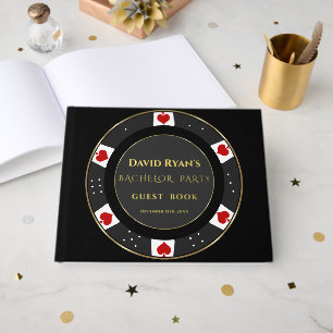 Echte Folie Luxe Poker Chip Casino Bachelorfeest Gastenboek