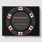 Echte Folie Luxe Poker Chip Casino Bachelorfeest Gastenboek (Voorkant)