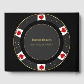 Echte Folie Luxe Poker Chip Casino Bachelorfeest Gastenboek (Achterkant)