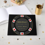 Echte Folie Luxe Poker Chip Casino vrijgezellenfee Gastenboek<br><div class="desc">Echte Folie! Aanraken met glans en klasse! Ons ontwerp is voorzien van een uniek ontwerp van de pokerchip versierd met faux goud voor een luxe touch,  op een zwarte achtergrond. Gebruik de tool Personaliseren om uw gegevens toe te voegen. Ga voor meer informatie naar mijn Poker Casino Collectie.</div>