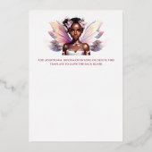 Echte folie melanine fee roos goud luxe glam folie uitnodiging (Achterkant)