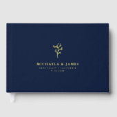 *ECHTE FOLIE* Minimalistisch Elegant Botanisch Huw Gastenboek (Voorkant)