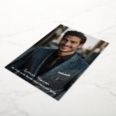 Echte Folie Minimalistische Pageant Promo Autograp Folie Uitnodiging (Gedraaid)