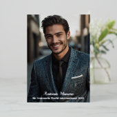 Echte Folie Minimalistische Pageant Promo Autograp Folie Uitnodiging (Staand Voorkant)