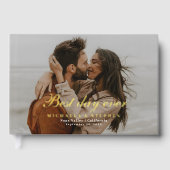 *ECHTE FOLIE* Modern 2-foto Custom Wedding Gastenboek (Voorkant)