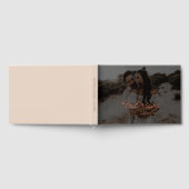 *ECHTE FOLIE* Modern Elegant Script Roos bruiloft Gastenboek (Volledig)