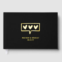 Echte Folie Modern Love Hearts Wedding