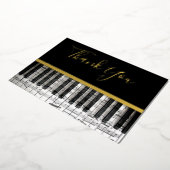 echte folie muziek bedankt kaart (Gedraaid)