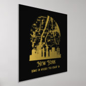 Echte Folie NIEUWE YORK Straatkaart Aangepaste Kun Folie Afdrukken (Laagn)