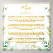 Echte Folie ouders van Bride Groom mam Papa Dank j Folie Afdrukken (Voorkant)