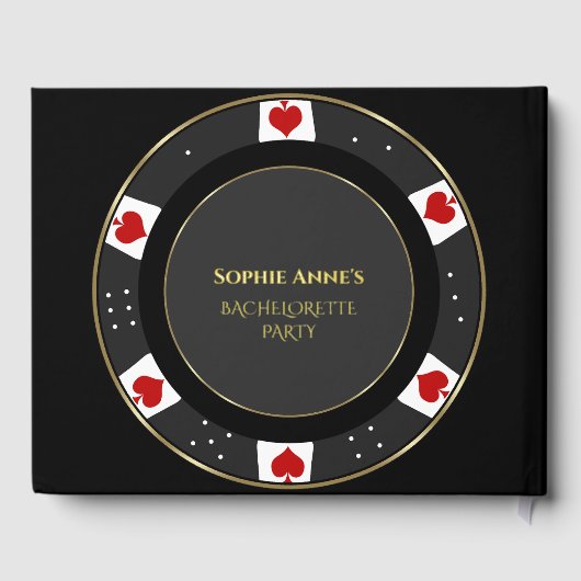 Echte Folie Poker Chip Casino Meidenavond  Gastenboek (Achterkant)