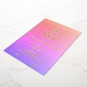 Echte Folie Roze ombre Wedding sparen de Datum uit Uitnodiging (Gedraaid)