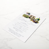 Echte folie rustieke wijnmakerij vrijgezellenfeest folie uitnodiging (Gedraaid)