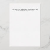 Echte folie rustieke wijnmakerij vrijgezellenfeest folie uitnodiging (Achterkant)