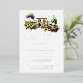 Echte folie rustieke wijnmakerij vrijgezellenfeest uitnodiging (Staand Voorkant)