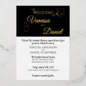 Echte Folie Schetste Vlinders Huwelijksuitnodiging Folie Uitnodiging (Voorkant)