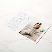 Echte Folie Silver Save The Date Photo Verloving Folie Uitnodiging (Gedraaid)