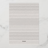 echte folie trendy handgeschreven trouw aankondigi folie uitnodiging (Achterkant)