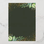 Echte Folie Tropische ananas Luau Beach Uitnodiging (Achterkant)