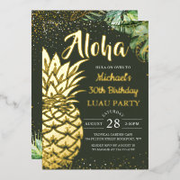 Echte Folie Tropische Ananas Luau Strandfeest
