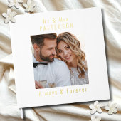 Echte Folie Trouwfoto Gepersonaliseerde namen Gastenboek