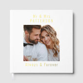 Echte Folie Trouwfoto Gepersonaliseerde namen Gastenboek (Voorkant)